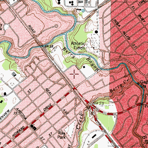 Topographic Map of Houston Police Department - Leija, TX