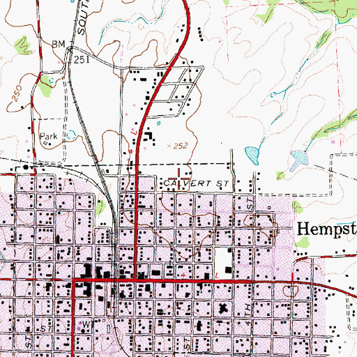 Topographic Map of Waller County Sheriff's Office, TX