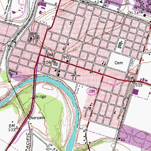 Topographic Map of Wharton County Sheriff's Office, TX