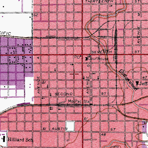 Topographic Map of Matagorda County Sheriff's Office, TX