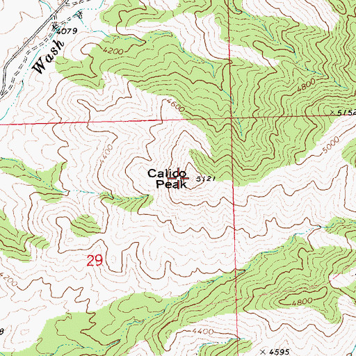 Topographic Map of Calico Peak, AZ