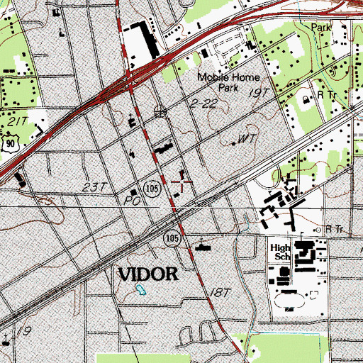 Topographic Map of Orange County Constable's Office Precinct 4, TX