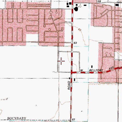 Topographic Map of Houston Police Department - Braeburn, TX