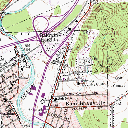 Topographic Map of Bethel Assembly of God Church, NY