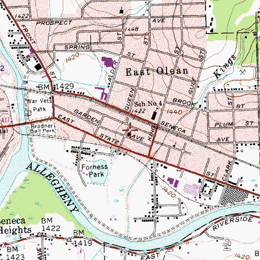 Topographic Map of People's Methodist Church, NY