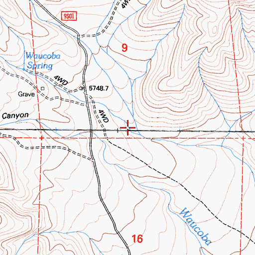 Topographic Map of Whippoorwill Canyon, CA