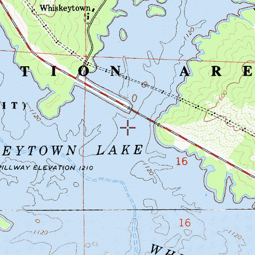 Topographic Map of Whiskey Creek, CA