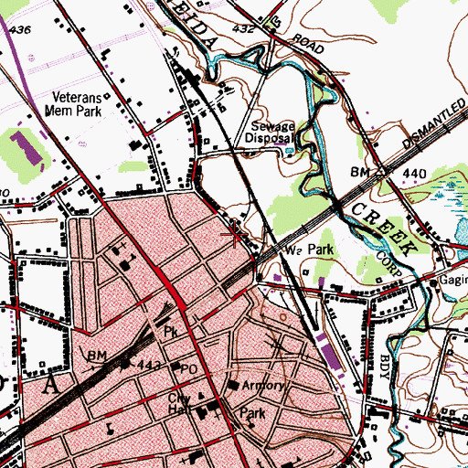 Topographic Map of Saint Paul's Evangelical United Bretheren Church (historical), NY