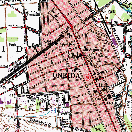 Topographic Map of Free Methodist Church, NY