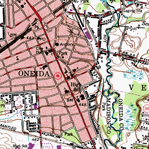 Topographic Map of Saint Patrick's School, NY