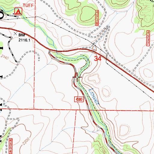 Topographic Map of Whisky Canyon, CA