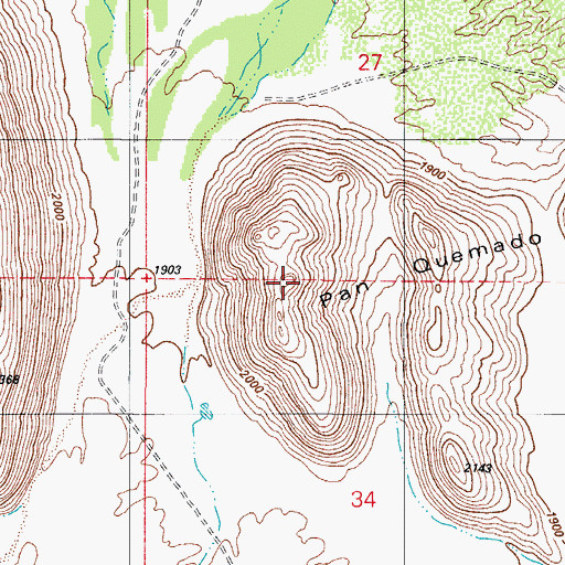 Topographic Map of Pan Quemado, AZ