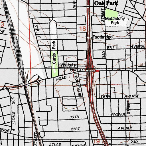 Topographic Map of Whisky Hill, CA