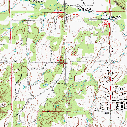 Topographic Map of Pike City (historical), OK
