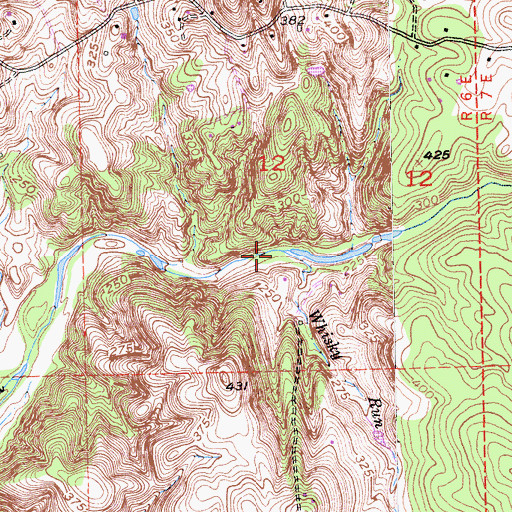 Topographic Map of Whisky Run, CA