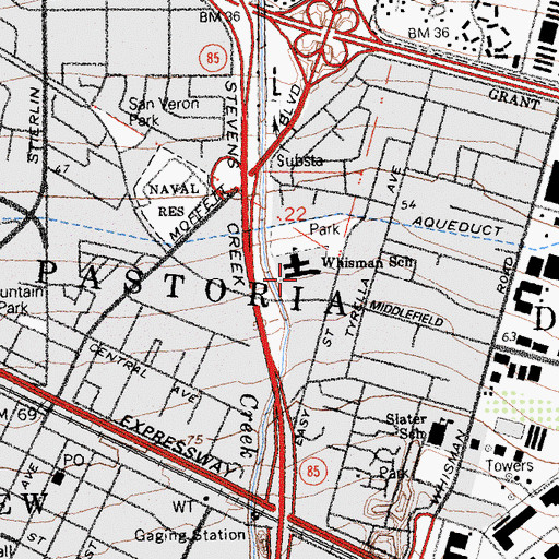 Topographic Map of Whisman Elementary School (historical), CA