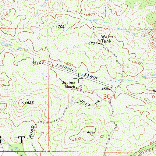 Topographic Map of Lake Arrowhead Airport, CA