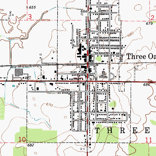 Topographic Map of Saint Mary Catholic Church, MI