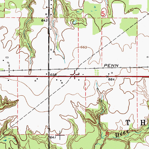 Topographic Map of Grace Baptist Church, MI