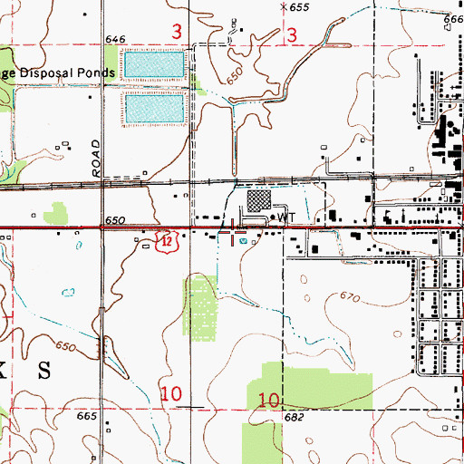 Topographic Map of Oakview Estates Mobile Home Park, MI
