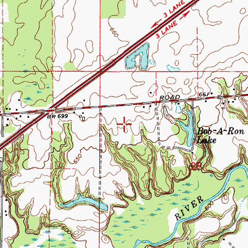 Topographic Map of Lakewood Mobile Home Estates, MI