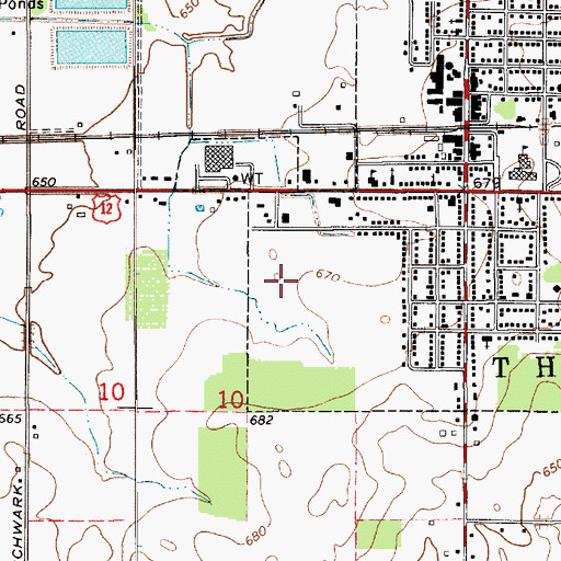 Topographic Map of Watkins Memorial Park, MI
