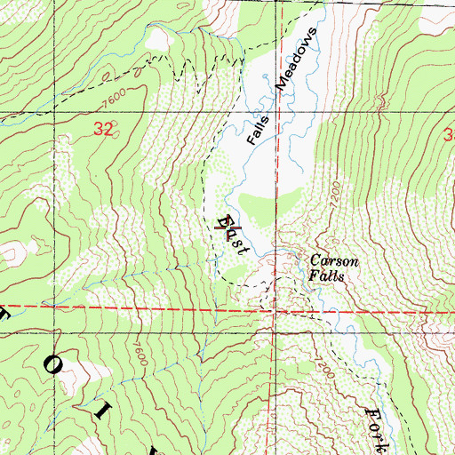 Topographic Map of White Canyon, CA