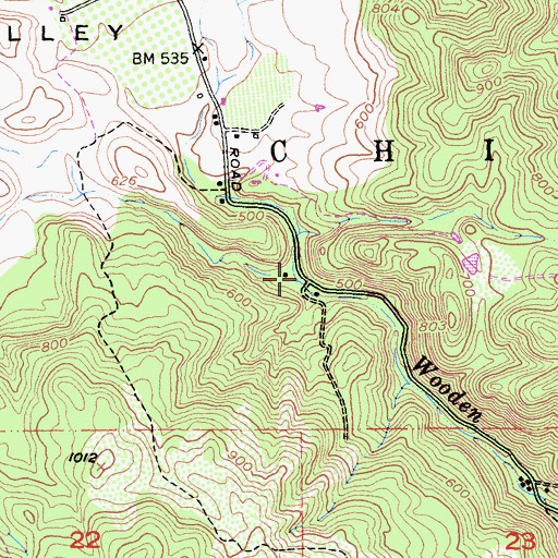 Topographic Map of White Creek, CA