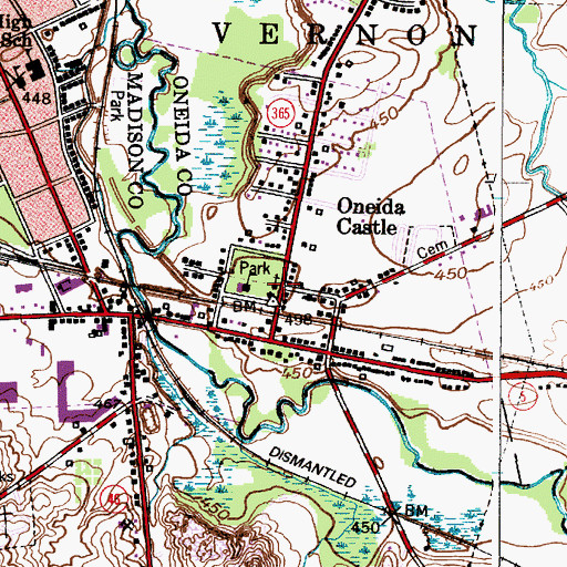 Topographic Map of Cochran Memorial Presbyterian Church, NY
