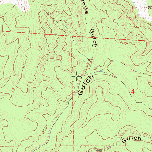 Topographic Map of White Gulch, CA