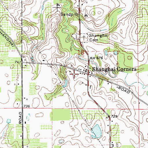 Topographic Map of Pipestone Post Office (historical), MI