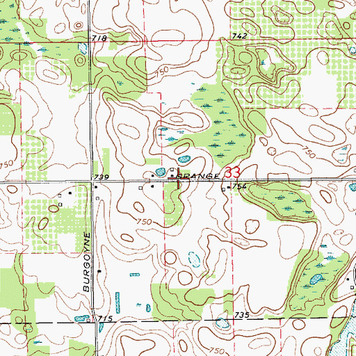 Topographic Map of Lighton Station (historical), MI