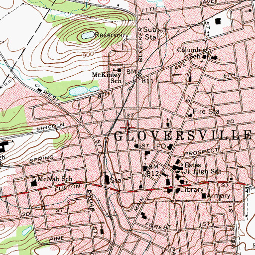 Topographic Map of Wesleyan Church, NY