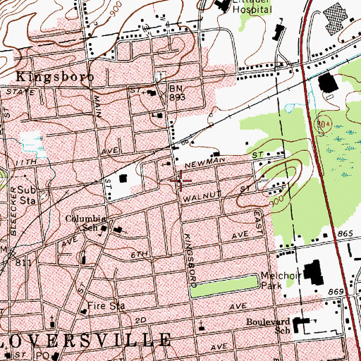 Topographic Map of Free Methodist Church, NY