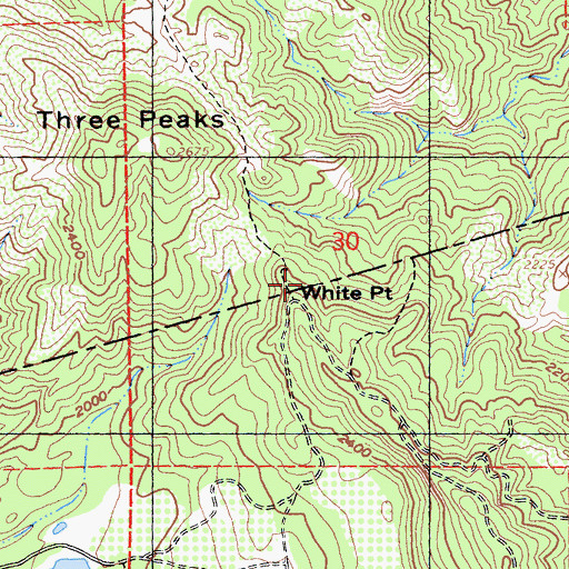 Topographic Map of White Point, CA
