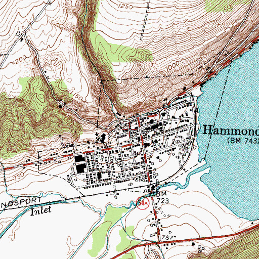 Topographic Map of Saint Gabriel's Roman Catholic Church, NY