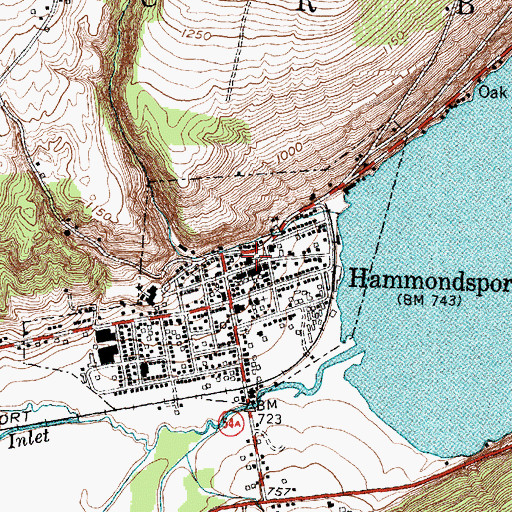 Topographic Map of First Presbyterian Church, NY