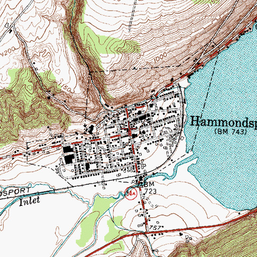 Topographic Map of Saint James Episcopal Church, NY