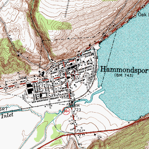 Topographic Map of First United Methodist Church, NY