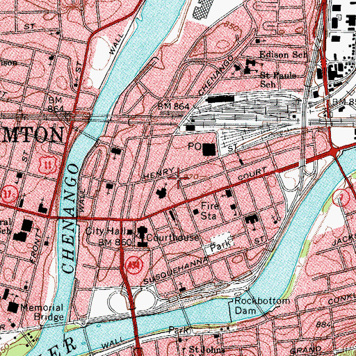 Topographic Map of Goodyear Building, NY