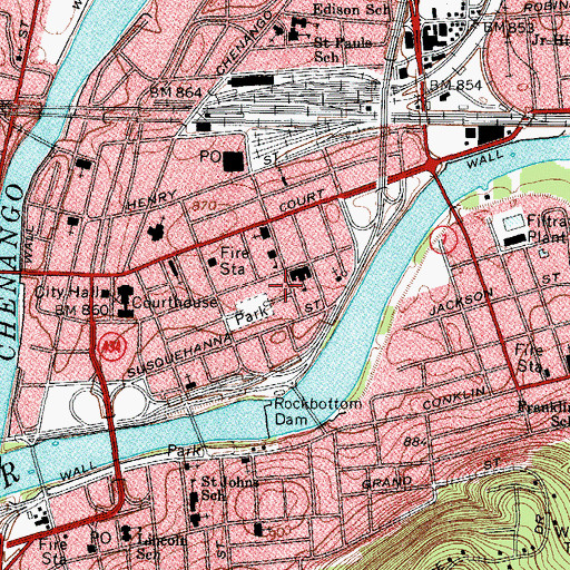 Topographic Map of Recreational and Catechectical Center Assumption of the Blessed Virgin Mary, NY