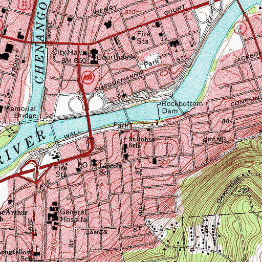 Topographic Map of House of the Good Shepherd Home for Aged Women, NY