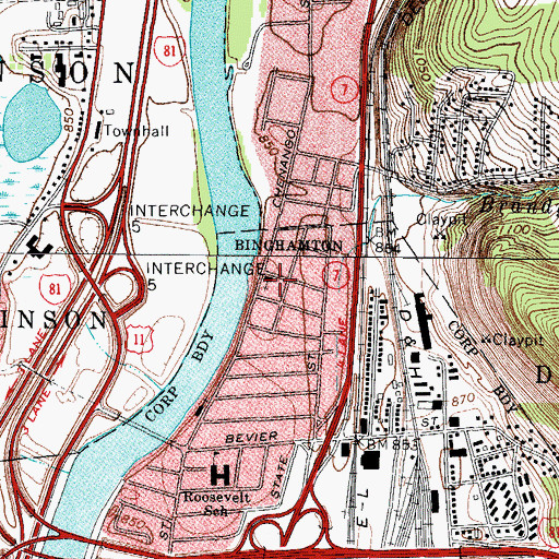Topographic Map of Pilgrim Holiness Church, NY