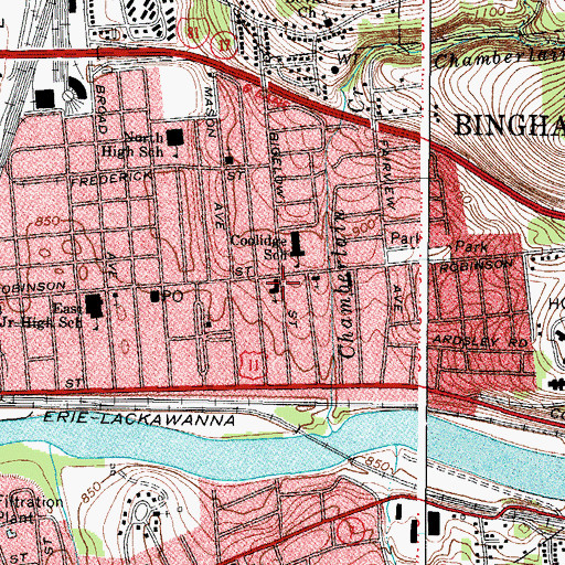 Topographic Map of Fairview Methodist Church, NY