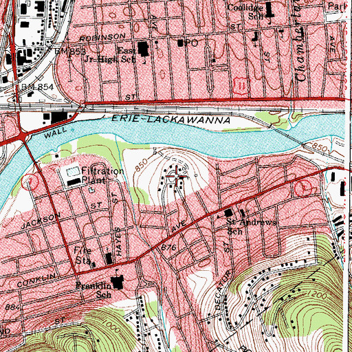Topographic Map of Susquehanna Valley Home, NY