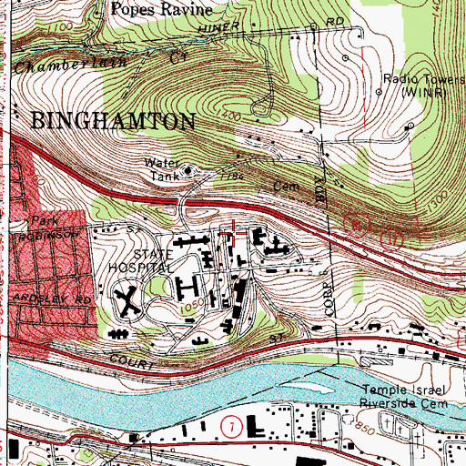 Topographic Map of Woodlawn Nurses Home, NY