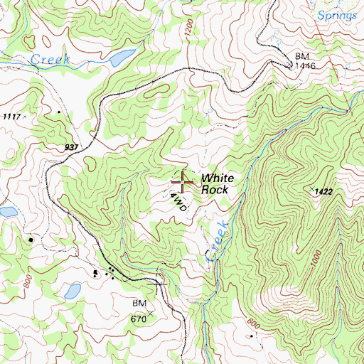 Topographic Map of White Rock, CA