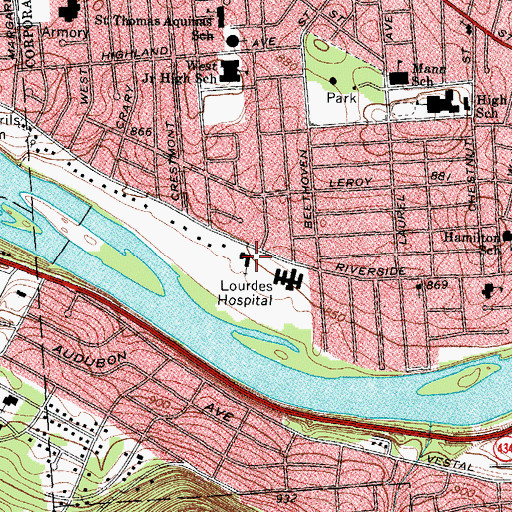 Topographic Map of Universalist Church, NY