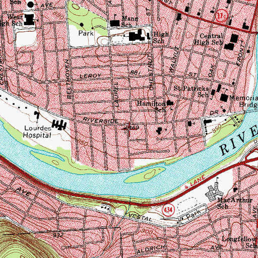 Topographic Map of Faith Baptist Church, NY