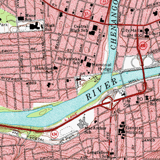 Topographic Map of Temple Concord Synagogue, NY